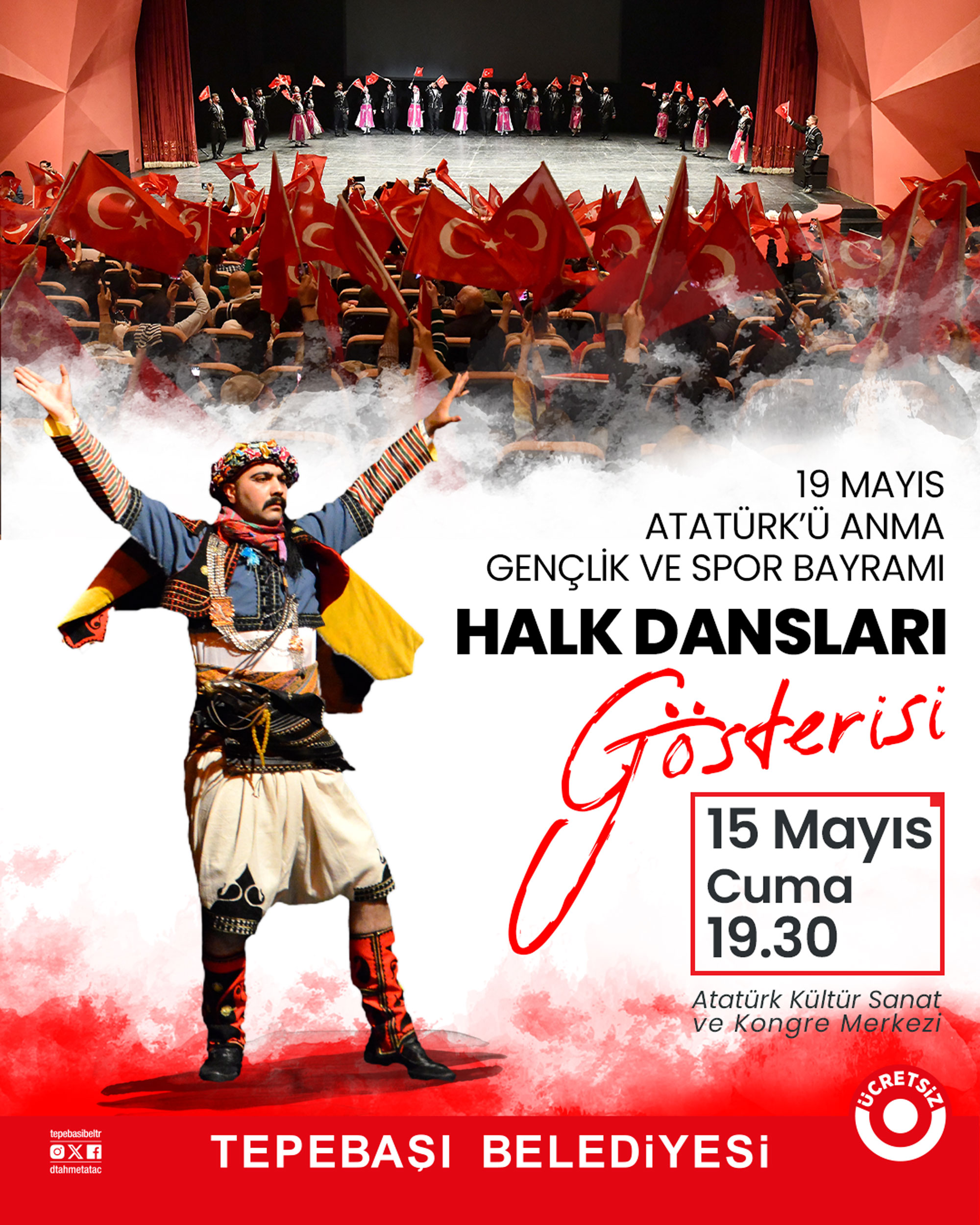 19 MAYIS ATATÜRK'Ü ANMA GENÇLİK VE SPOR BAYRAMI HALK DANSLARI GÖSTERİSİ