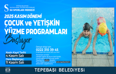TEPEBAŞI'NDA YÜZME KAYITLARI BAŞLIYOR