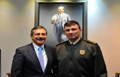 YÜZBAŞI KAYMAK, ATAÇ'I ZİYARET ETTİ