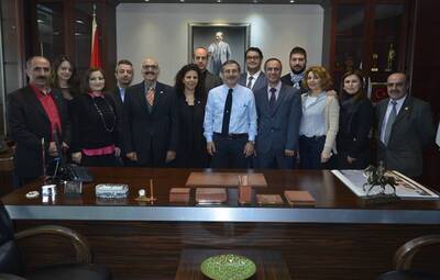 YENİ YÖNETİMLERDEN BAŞKAN ATAÇ'A ZİYARET