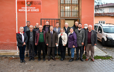 BAŞKAN ATAÇ'TAN ODUNPAZARI MUHTARLAR DERNEĞİ'NE ZİYARET