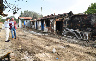 BAŞKAN ATAÇ'TAN AHIRI YANAN ÜRETİCİYE ZİYARET