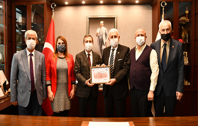 TÜRKİYE MUHTARLAR FEDERASYONU'NDAN BAŞKAN ATAÇ'A ZİYARET