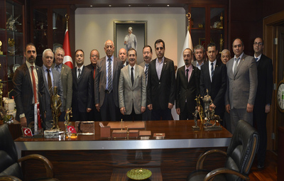 DEMİRYOLCULAR BAŞKAN ATAÇ'I ZİYARET ETTİ