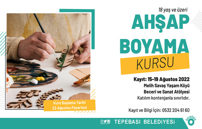 AHŞAP BOYAMA KURSU İÇİN KAYITLAR BAŞLIYOR