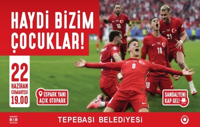 AÇIK HAVADA MİLLİ MAÇ HEYECANI