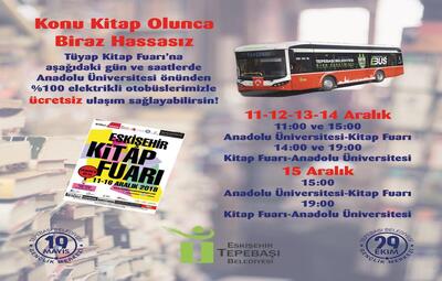 KİTAP FUARINA ÜCRETSİZ SERVİS