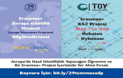 AVRUPA'DAKİ GÖNÜLLÜLÜK PROJELERİNE KATILMAK İSTEYEN GENÇLER BİLGİLENDİRİLİYOR